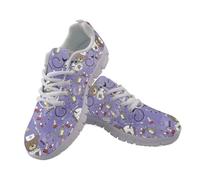 Jndtueit Cute Bear Nurse Purple Running Shoes Training Walk Office Sneakers Mesh Sport Shoe for Women Men Adults