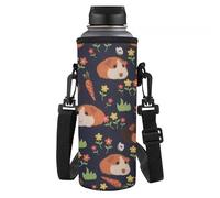 Jndtueit Guinea Pig Water Bottle Sleeve Portable, Cartoon Hamster Women Adjustable Shoulder Hand Strap, for Sports & Outdoors