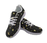 Jndtueit Moon Star Black Running Shoes Sports Shoes Athletic Spring Summer Autumn Shoes Fitness Cross-Training Sneaker for Women Men
