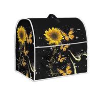 Jndtueit Sunflower Butterfly Stand Mixer Cover,Kitchen Appliance Bag Auto Mixer Cover Dust Proof Kitchen Decorative Organizer with Pockets and Handle