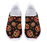 Jndtueit Thanksgiving Pumpkin Boho Floral Running Sneakers Tennis Loafer Travel Walking Work Gym Shoes for Women Men Size 6-13