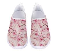 Jndtueit Women's Cherry Blossom Floral Work Shoes Casual Tennis Loafer for Women Comfortable Gym Running Sneakers