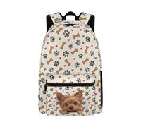 Jndtueit Yorkshire Terrier Dog Paws Kids Backpack for Highschool Boys Computer Laptop Backpack for Girls Elementary School Bag Backpacks Casual Daypack Bookbags Hiking Backpack