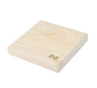 JNE Hinoki Cypress Wood Cutting Board, Cheese Board, Chopping Board, Serving Board for Wine, Crackers, Fruit. Housewarming, Wedding, Birthday gift. Trivet (Square-7x1.2)