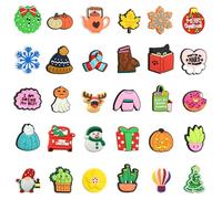 JNEWIN 30PCS Silicone Focal Beads for Pens & Keychain Making, Bulk Christmas Halloween Theme Silicone Charms for DIY