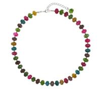 JNF Beaded Gemstone Necklaces for Women Boho Colorful Bead Stones Choker Necklace Summer Beach Jewelry, XL, rope, No Gemstone
