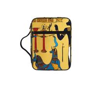 jngmeng Ancient Egypt Tribe Series Print Bible Storage Bag Waterproof Versatile Organizer Scripture Holder Travel Accessory