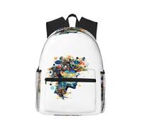 jngmeng Artificial Intelligence Brain Print Lightweight Water-Resistant Casual Unisex Backpack Daily Use Beach Travel Hiking