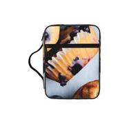 jngmeng Blueberry Muffin 02 Print Bible Storage Bag Waterproof Versatile Organizer Scripture Holder Travel Accessory