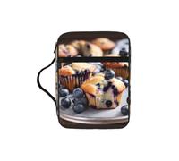 jngmeng Blueberry Muffin 03 Print Bible Storage Bag Waterproof Versatile Organizer Scripture Holder Travel Accessory
