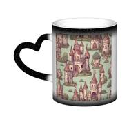 jngmeng Cute Fairy Tale Castle02 Print Starry Sky Color-Changing Mug Kitchens Offices Dorms Cafes Ceramic Coffee Mugs