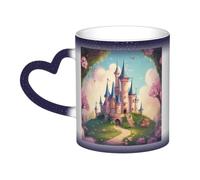 jngmeng Cute Fairy Tale Castle04 Print Starry Sky Color-Changing Mug Kitchens Offices Dorms Cafes Ceramic Coffee Mugs