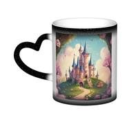 jngmeng Cute Fairy Tale Castle04 Print Starry Sky Color-Changing Mug Kitchens Offices Dorms Cafes Ceramic Coffee Mugs