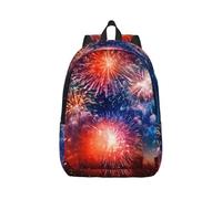 jngmeng Explosion Firework 3d Print Lightweight Backpack Stylish Double Shoulder Bag For Outdoor Use Hiking Commutes