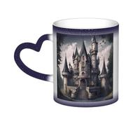 jngmeng Gothic Fairy Tale Castle01 Print Starry Sky Color-Changing Mug Kitchens Offices Dorms Cafes Ceramic Coffee Mugs
