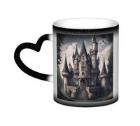 jngmeng Gothic Fairy Tale Castle01 Print Starry Sky Color-Changing Mug Kitchens Offices Dorms Cafes Ceramic Coffee Mugs