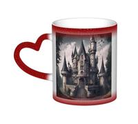 jngmeng Gothic Fairy Tale Castle01 Print Starry Sky Color-Changing Mug Kitchens Offices Dorms Cafes Ceramic Coffee Mugs