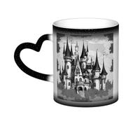 jngmeng Gothic Fairy Tale Castle04 Print Starry Sky Color-Changing Mug Kitchens Offices Dorms Cafes Ceramic Coffee Mugs