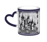 jngmeng Gothic Fairy Tale Castle04 Print Starry Sky Color-Changing Mug Kitchens Offices Dorms Cafes Ceramic Coffee Mugs