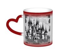 jngmeng Gothic Fairy Tale Castle04 Print Starry Sky Color-Changing Mug Kitchens Offices Dorms Cafes Ceramic Coffee Mugs