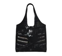 jngmeng Gothic Wallpaper Skull Print Extra-Large Canvas Tote Bag Eco-Friendly Shoulder Bags Daily Shopping Beach Travel