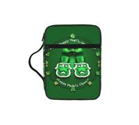 jngmeng Happy St. Patrick's Day Print Bible Storage Bag Waterproof Versatile Organizer Scripture Holder Travel Accessory