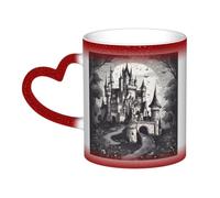 jngmeng Horrible Fairy Tale Castle01 Print Starry Sky Color-Changing Mug Kitchens Offices Dorms Cafes Ceramic Coffee Mugs