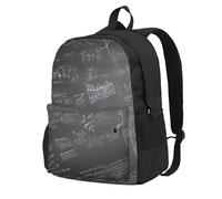 jngmeng Math Symbols Pattern Print Large Capacity Backpack Water-Resistant Hiking Outdoor Commuting Casual Sports