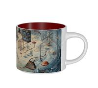 jngmeng Physics Print Print Adults Large Capacity Ceramic Mugs Coffee Tea Home Office Camping Dorm Everyday Use