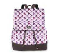 jngmeng Purple Poodle Polka Dot Print Women'S Backpack Lightweight Versatile Rucksack Bag Travel Work Everyday Commuting