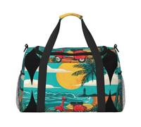 jngmeng Sunset Beach Palm Tree Print Hand Travel Bag Lightweight Portable Shoulder Handbag Yoga Gym Sports Camping