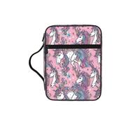 jngmeng Unicorn Design01 Print Bible Storage Bag Waterproof Versatile Organizer Scripture Holder Travel Accessory