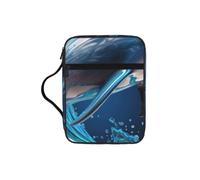 jngmeng Unique 3D Animal Dolphin Print Bible Storage Bag Waterproof Versatile Organizer Scripture Holder Travel Accessory