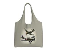 jngmeng World War 2 Aircraft Airplane02 Print Extra-Large Canvas Tote Bag Eco-Friendly Shoulder Bags Daily Shopping Beach Travel
