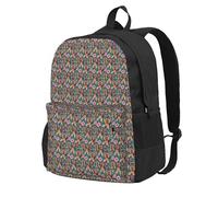 jngmeng Yorkie Dog Floral03 Print Large Capacity Backpack Water-Resistant Hiking Outdoor Commuting Casual Sports