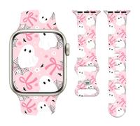 Jngnpn Halloween Sport Band Compatible with Apple Watch Band 38/40/41/42/44/45/49mm Women Men,Holiday Soft Silicone Stylish Waterproof Replacement Strap for iWatch Series 10 9 8 7 6 5 4 3 2 1 SE Ultra