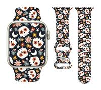 Jngnpn Halloween Sport Band Compatible with Apple Watch Band 38/40/41/42/44/45/49mm Women Men,Holiday Soft Silicone Stylish Waterproof Replacement Strap for iWatch Series 10 9 8 7 6 5 4 3 2 1 SE Ultra