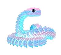 JNGTKL 1Pc 60 cm Long Realistic 3D Printed Snake, Glow in The Dark Blue 3D Printed Animals, Lifelike Fake Snake Model for Home Decor Ornament, Detailed Premium 3D Printed Art Craft Toy