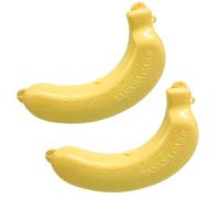 JNGTKL Banana Holder, 2 Pcs Banana Case, Yellow Banana Protector Case, Portable Banana Case for Lunch Box, On The Go Food Container for Fruits, Banana Box for Fruit Candy Travel Lunch