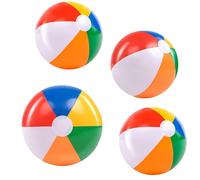 JNGTKL Beach Ball 32cm, 4 Pcs Inflatable Ball, Colorful Beach Balls Inflatable, Carnival Blow Up Beach Ball, Inflatable Pool Toys, Outdoor Pool Balls For Beach Games Photo Props