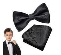 JNGTKL Bow Ties For Men, 2 Stylish And Exquisite Bow Tie, Uniquely Designed Black Bow Tie, Suitable For Adding Detail And Taste To The Overall Dress, Increasing The Sense Of Layer