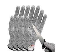 JNGTKL Cut Resistant Gloves, 2 Pairs, M+L, Gray, Suitable For Kitchen, Woodworking, Fishing, Carving, Meat Cutting, Fruit Peeling, Machinery Repair