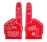 JNGTKL foam Finger 2 Pcs Giant Cheering Gladiators, Big Foam Hands for Event Site Fan Support (Red)