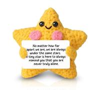 JNGTKL for Her, Handmade Knitted Star Plush for Long Distance Relationships, Meaningful Leaving Present for Friends and Family, A Farewell Gift for Someone Who Is About to Leave Love