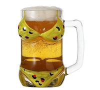 JNGUOSICN Bikini Boobs Glass 3D Breasts Cocktail Glasses Cup Novelty Large Boobs Drinking Glass Funny Body Shape Beer Glasses Naked Women Whisky Cup for Nightclub Home Bar Decor, 300ML