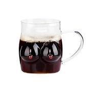 JNGUOSICN Creative 3D Boobs Coffee Mug Body Shape Beverage Cup Transparent Human Body 3D Breast Cup with Handle Funny Novelty Gift Home Decor Sarcastic Present for Men Women