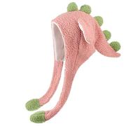 JNGUOSICN Dinosaur Ear Moving Jumping Hat Dino Cut Animal Flap Cap Plush Dinosaur Hats with Moving Ears Pressing Pop Up Ears Plush Hat for Children Party Holiday Halloween Dressup Cosplay Costume