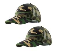 JNGUOSICN Kids Mesh Baseball Cap 2Pcs Camouflage Baseball Hat Unisex UV Protection Caps Outdoor Visor Sun Hats Snapback Summer Sun Cap Quickly Dry Outdoor Sport Hat for Beach Cycling Travel