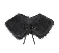 JNGUOSICN Medieval Cape Faux Fur Shawl for Kid Medieval Fur Collar Shoulder Wrap Viking Cloak Renaissance LARP Cosplay Costume Cape Halloween Fancy Dress Accessory Prop for Boys Girls