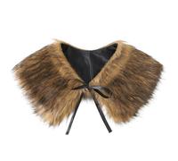 JNGUOSICN Medieval Cape Faux Fur Shawl for Kid Medieval Fur Collar Shoulder Wrap Viking Cloak Renaissance LARP Cosplay Costume Cape Halloween Fancy Dress Accessory Prop for Boys Girls
